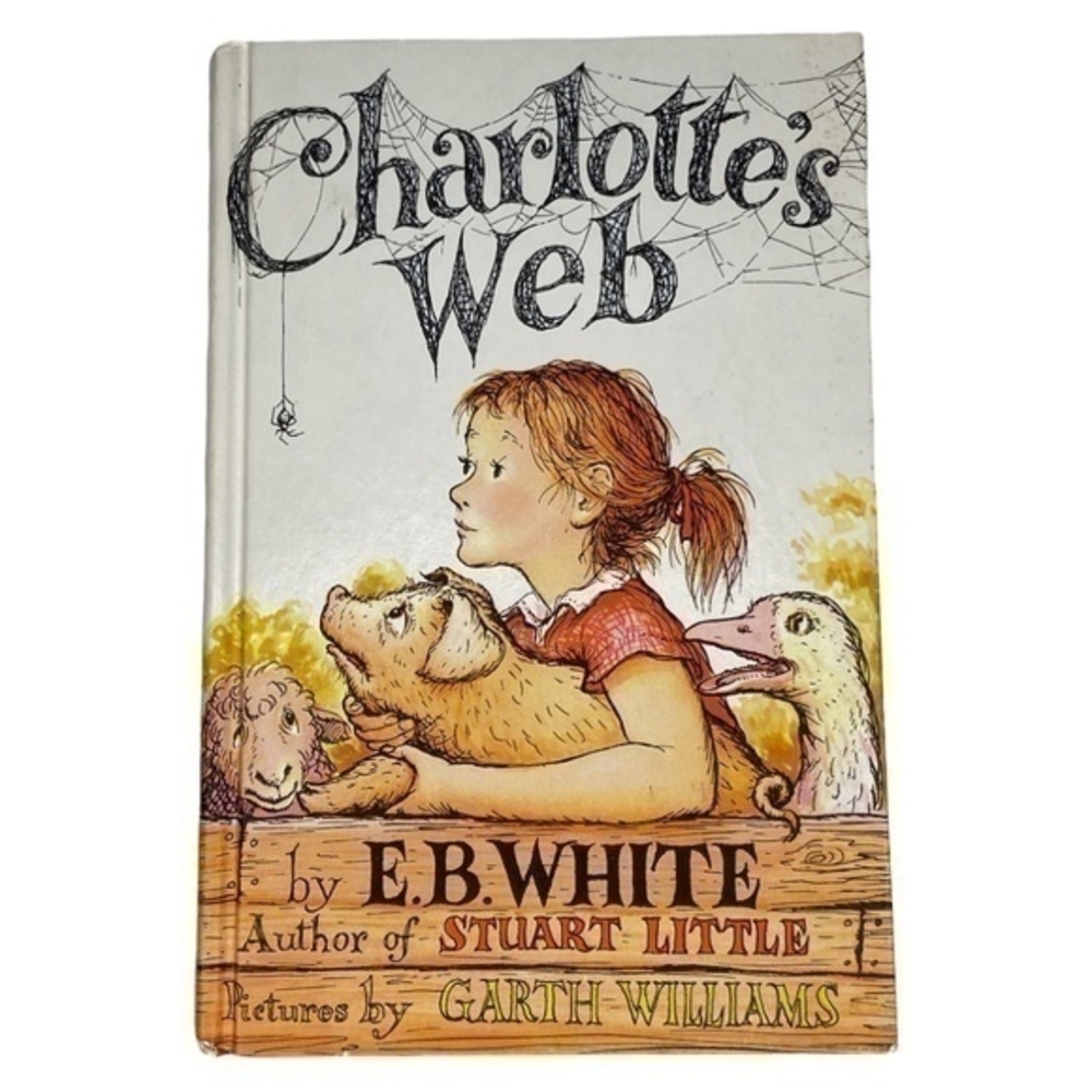 Charlotte's‎ Web by E. B. White 1980 Hardcover Vintage Book 8.25 x 5.5